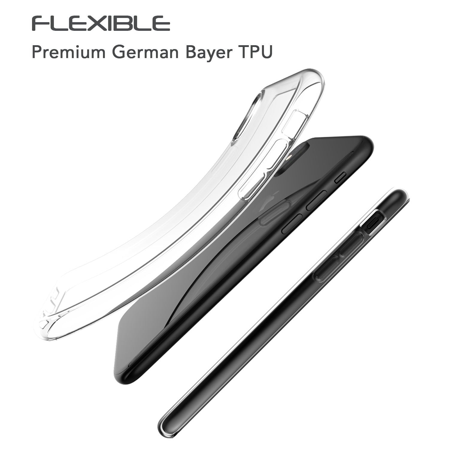 Luvvitt Clarity Case and Tempered Glass Screen Protector for iPhone X / XS - Bundle