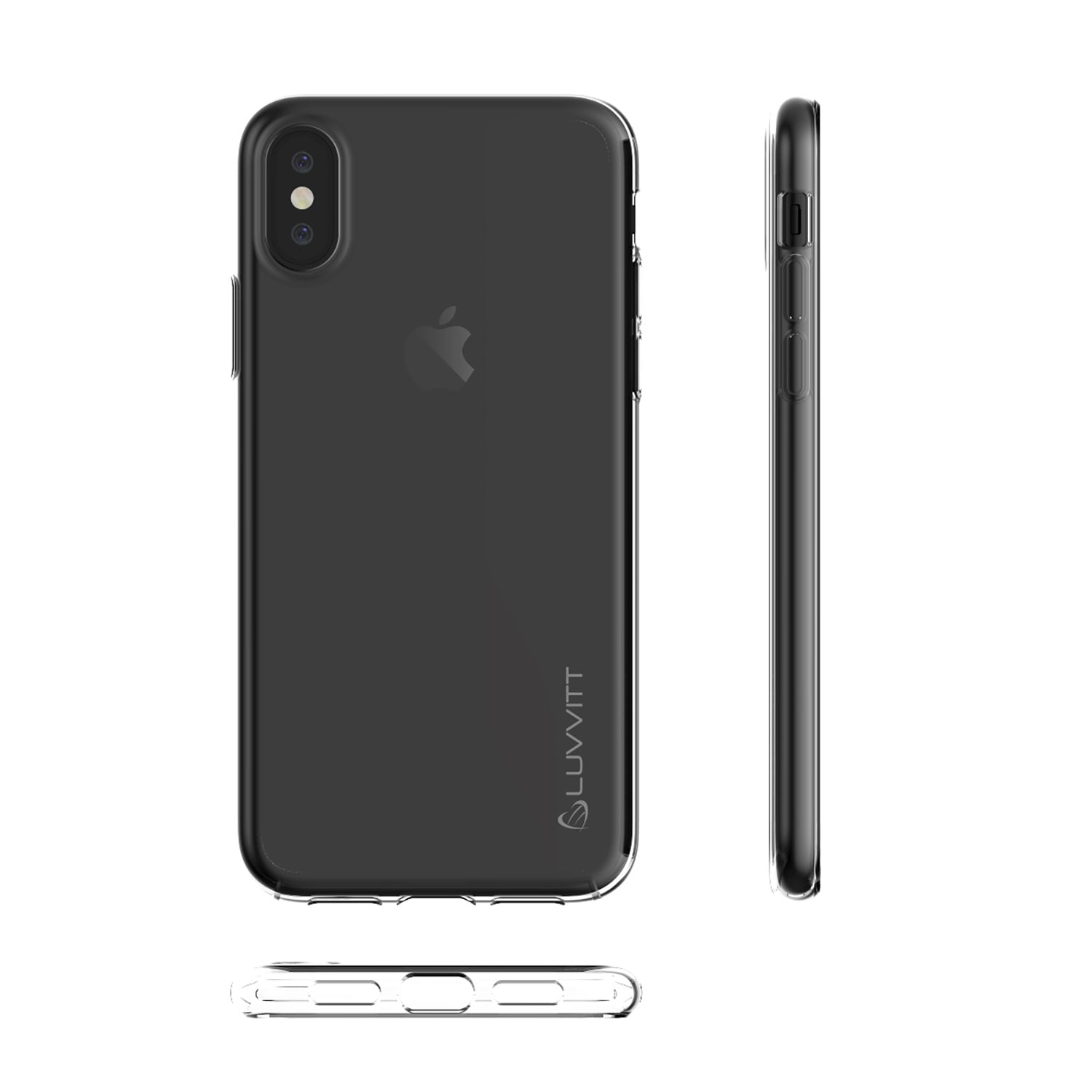 Luvvitt Clarity Case for iPhone XS / X Slim Flexible Rubber Light Cover - Clear