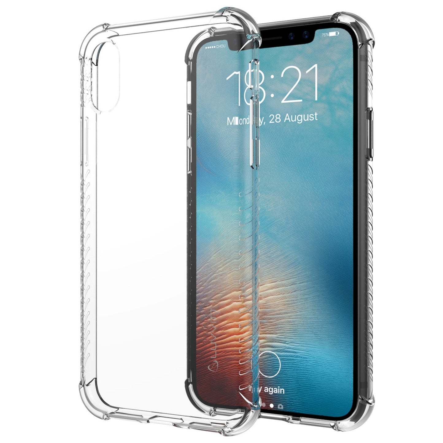 Luvvitt Clear Grip Flexible Slim Shock Proof TPU Case for iPhone XS / X - Clear