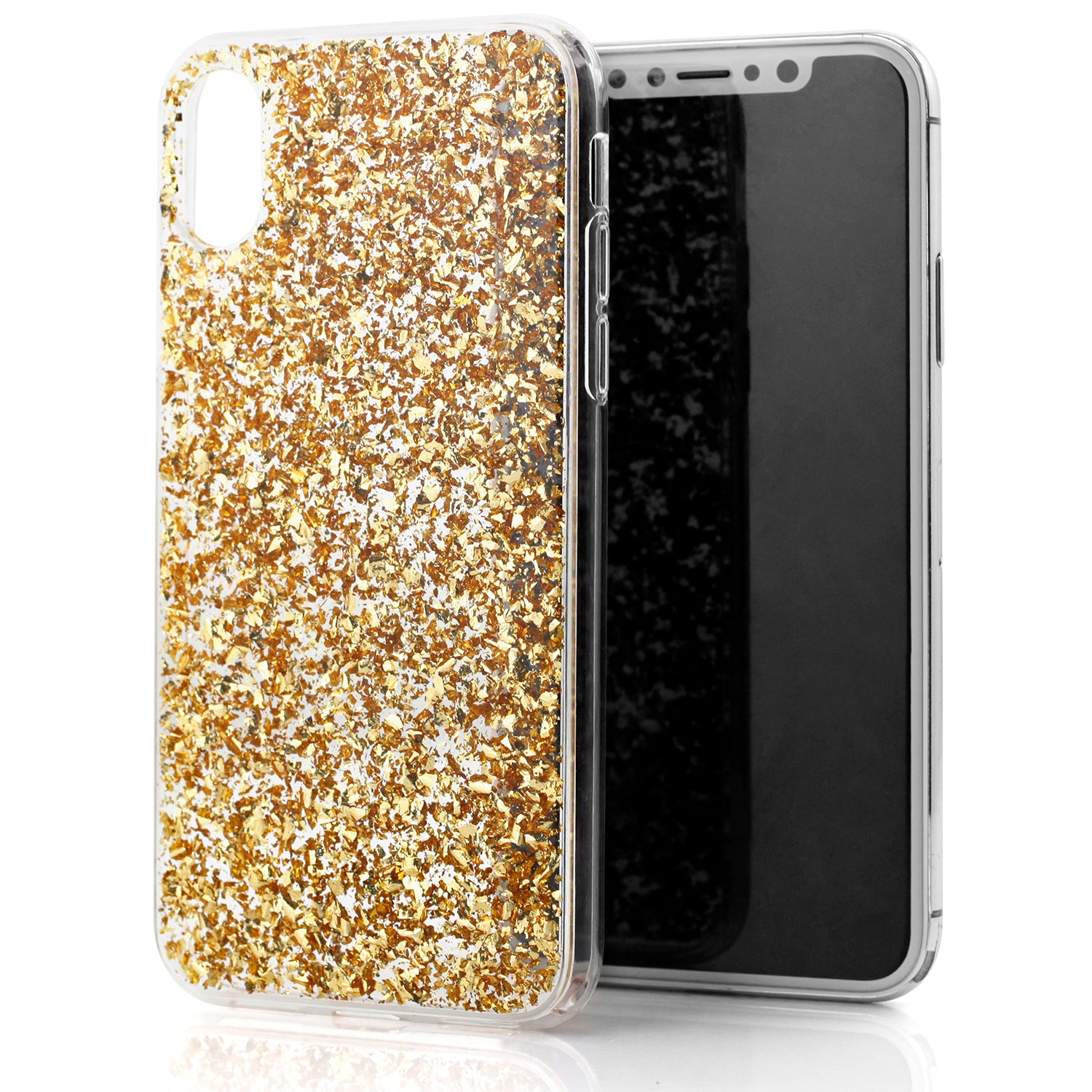 Luvvitt Brilliance Case for iPhone XS / X with Glitter - Gold