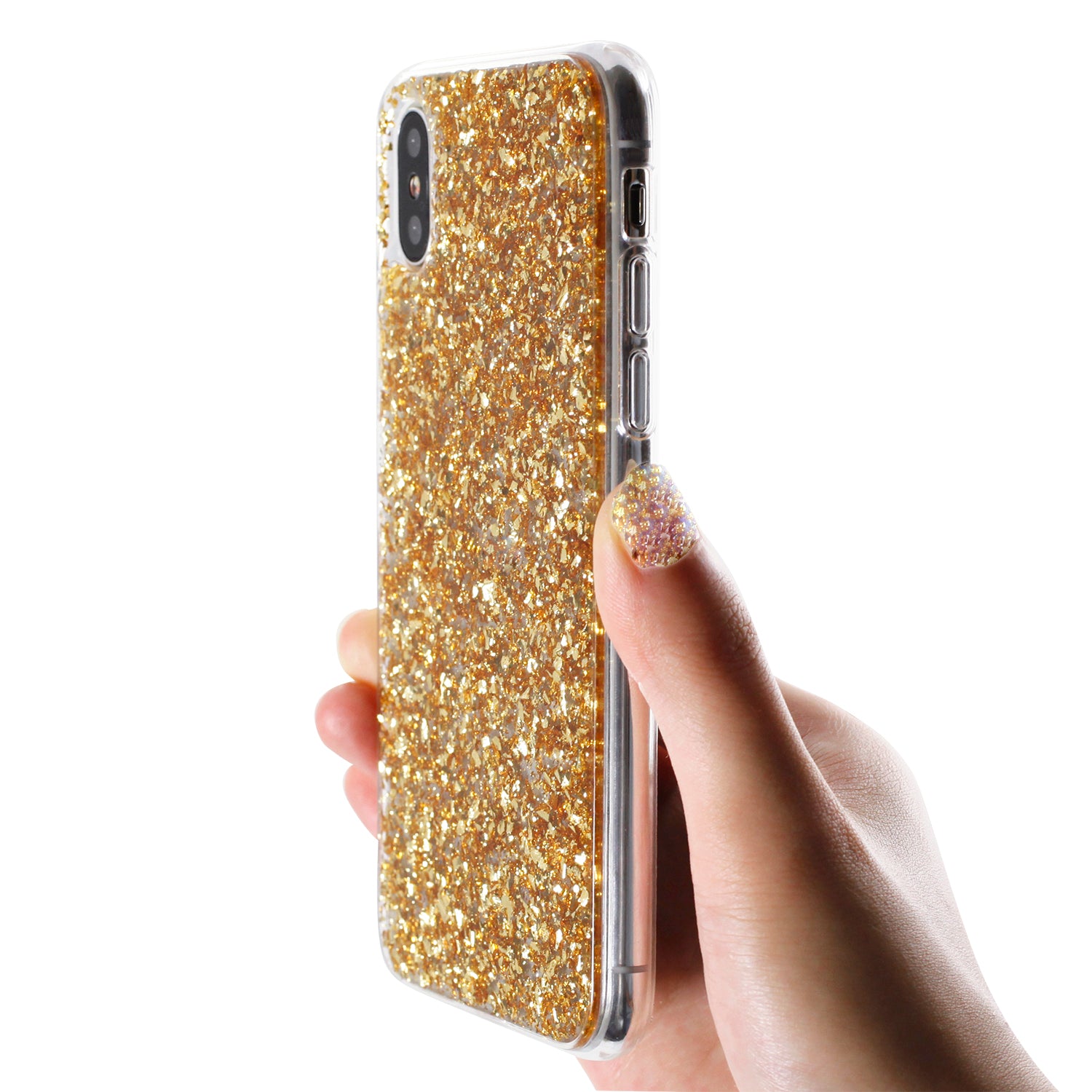 Luvvitt Brilliance Case for iPhone XS / X with Glitter - Gold