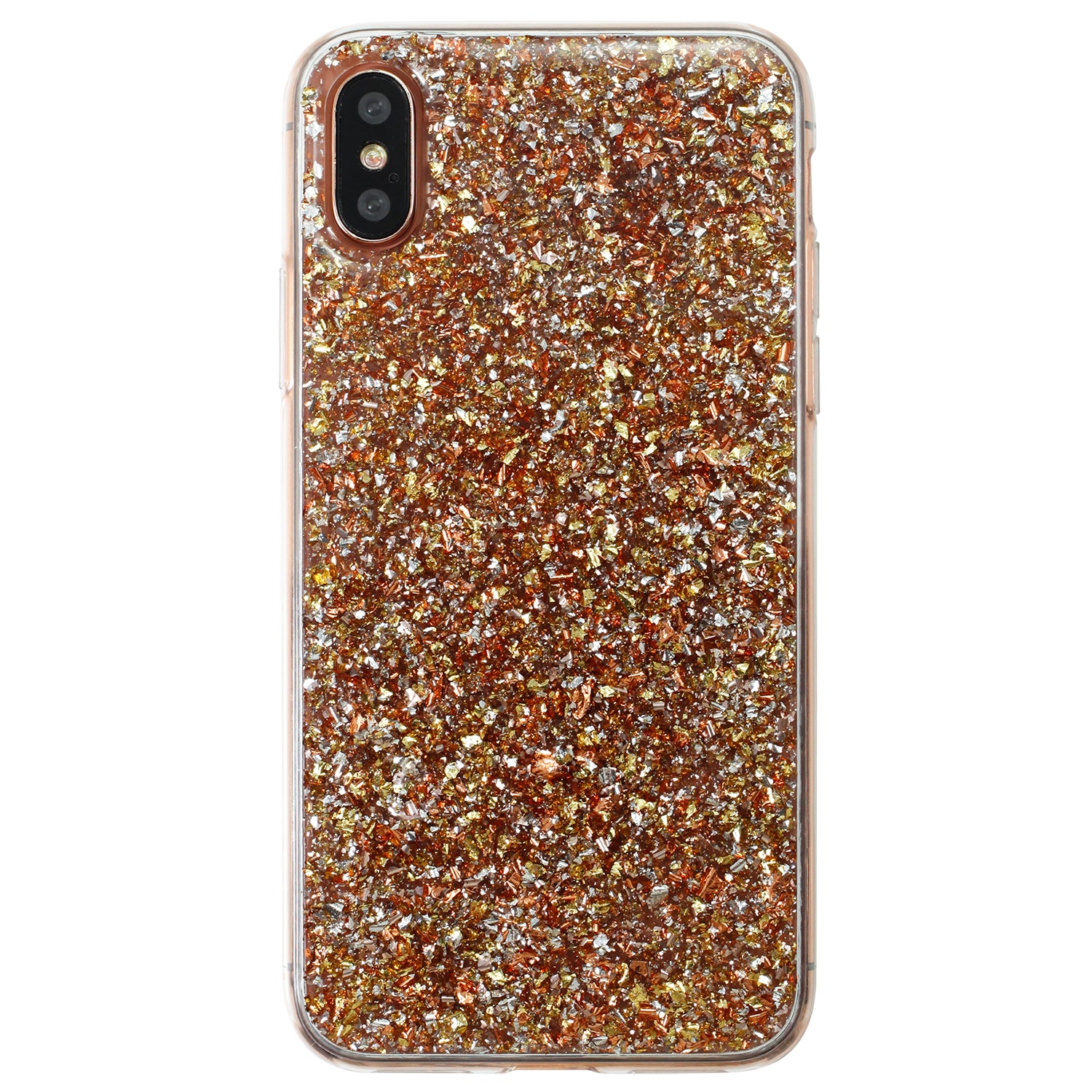 Luvvitt Brilliance Case for iPhone XS / X Glitter Gold/ Rose Gold / Silver Swirl