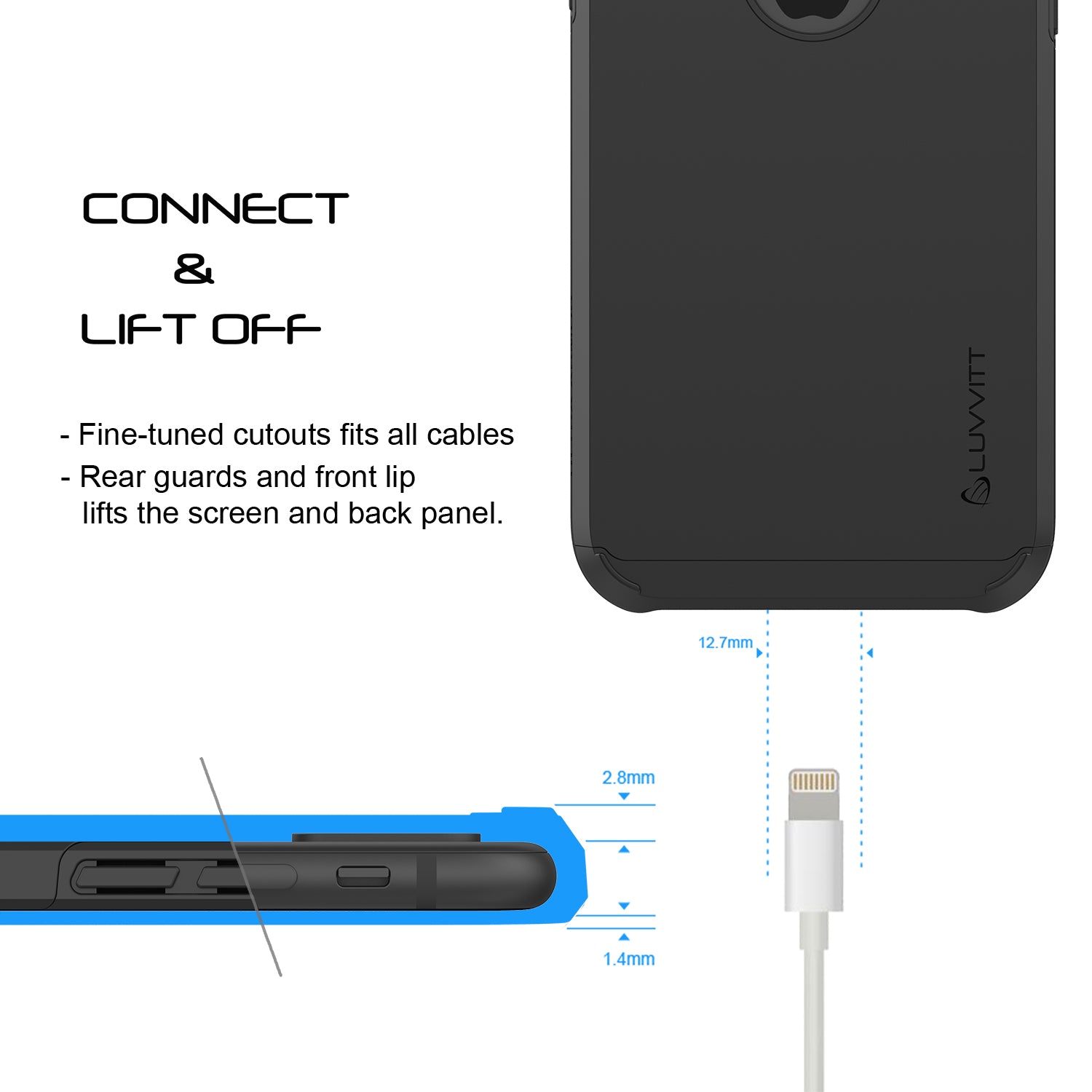 Luvvitt Ultra Armor Dual Layer Case for iPhone X / XS - Black