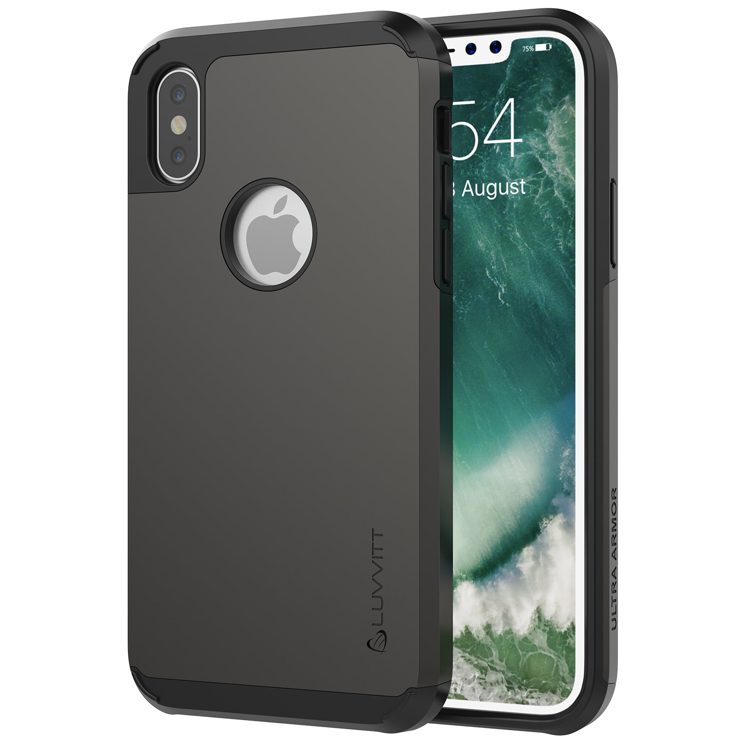 Luvvitt Ultra Armor Dual Layer Case for iPhone X / XS - Gunmetal