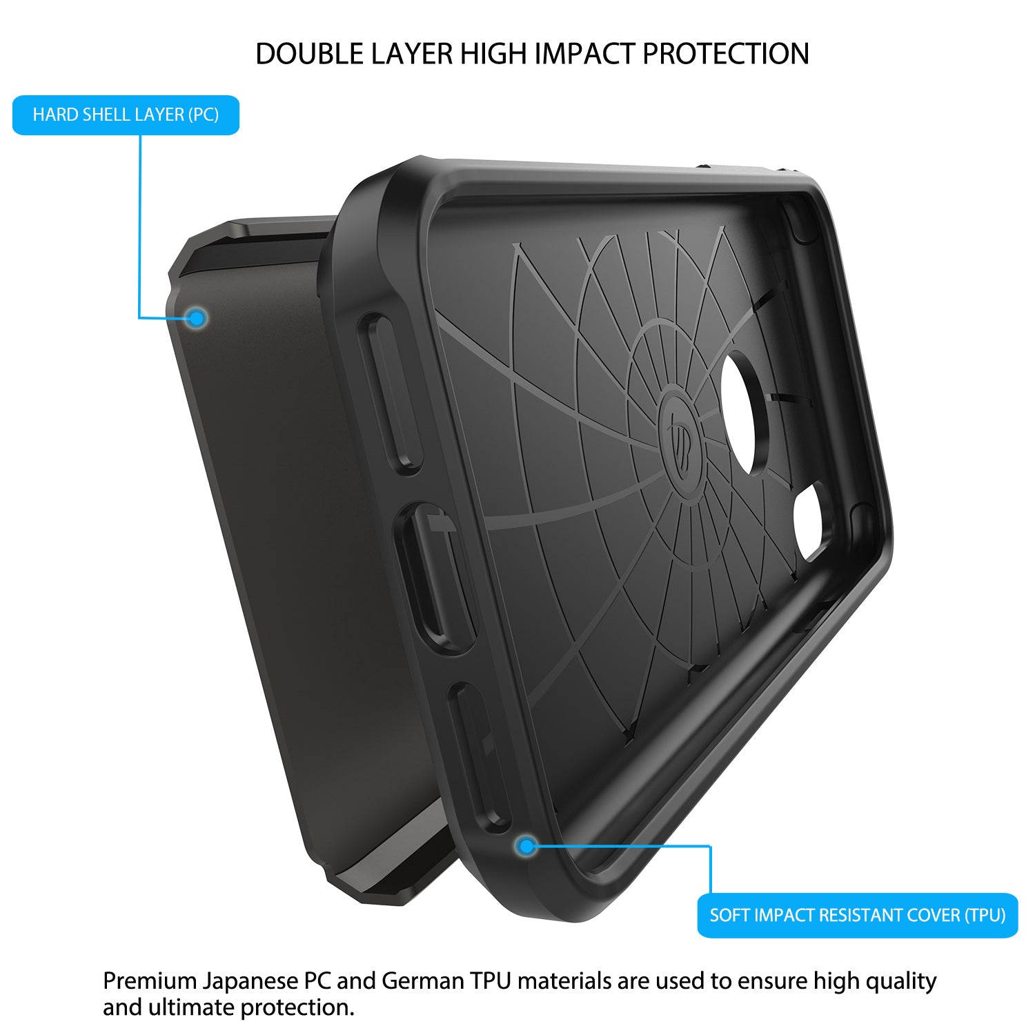 Luvvitt Ultra Armor Dual Layer Case iPhone XS / X 5.8 inch 2017-2018 Gunmetal