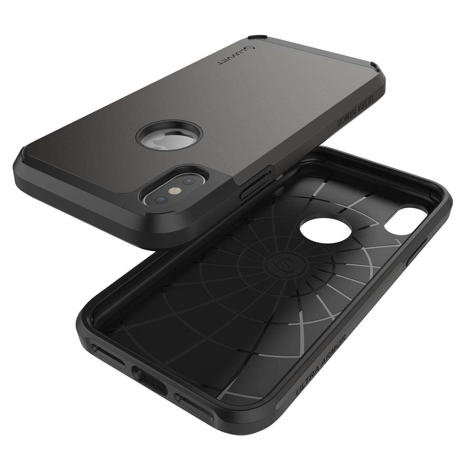 Luvvitt Ultra Armor Dual Layer Case iPhone XS / X 5.8 inch 2017-2018 Gunmetal