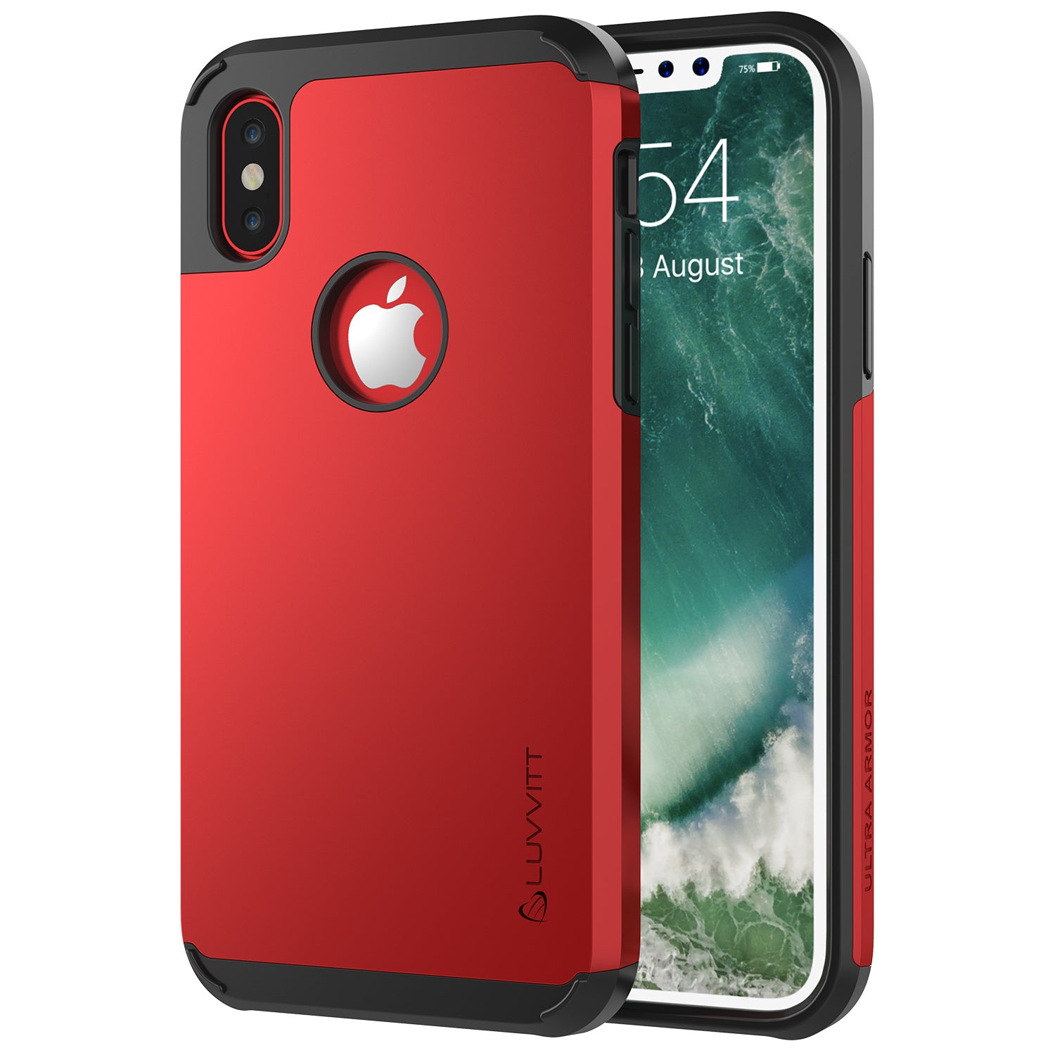 Luvvitt Ultra Armor Dual Layer Case for iPhone XS / X 5.8 inch 2017-2018 - Red