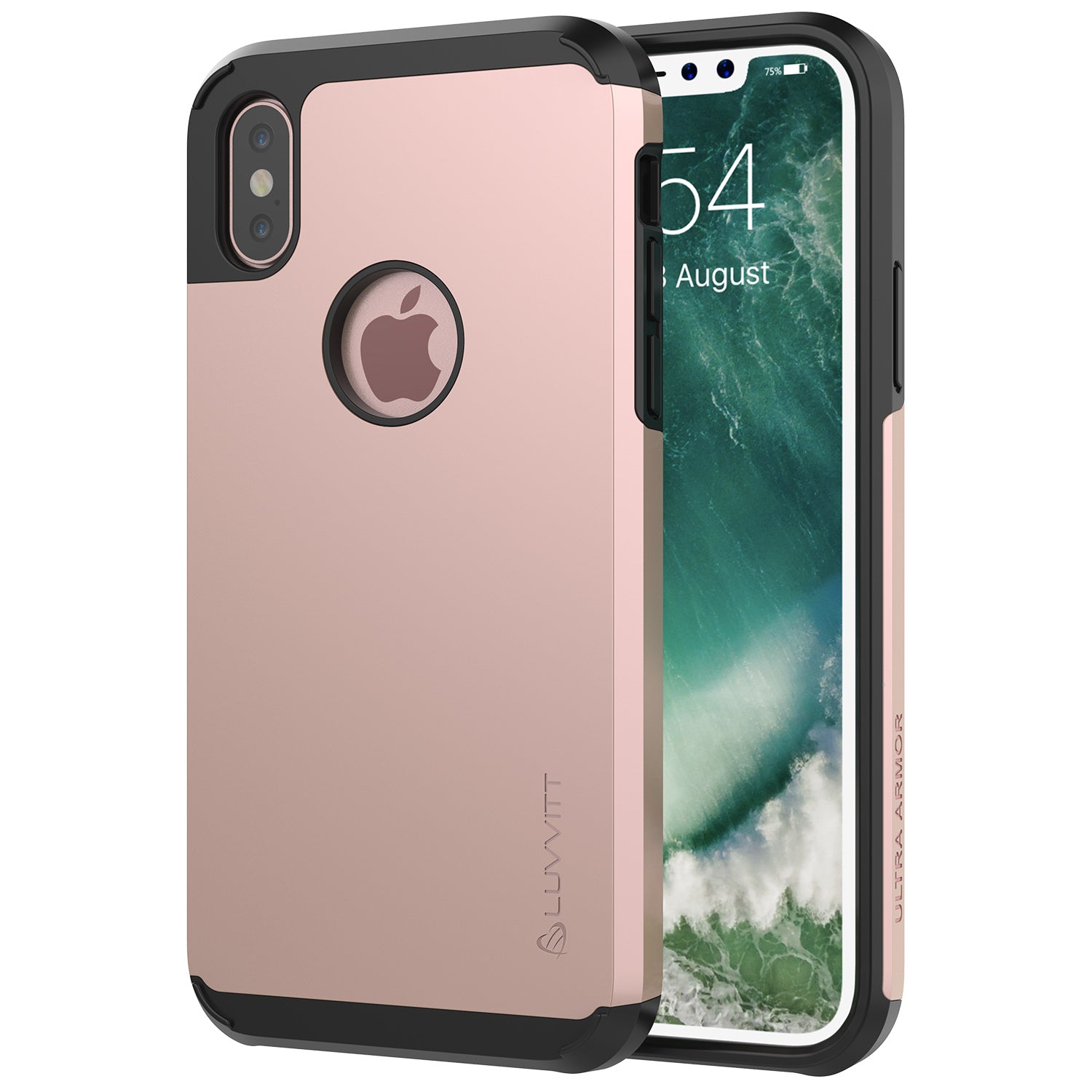 Luvvitt Ultra Armor Dual Layer Case for iPhone XS / X 5.8 2017-2018 - Rose Gold