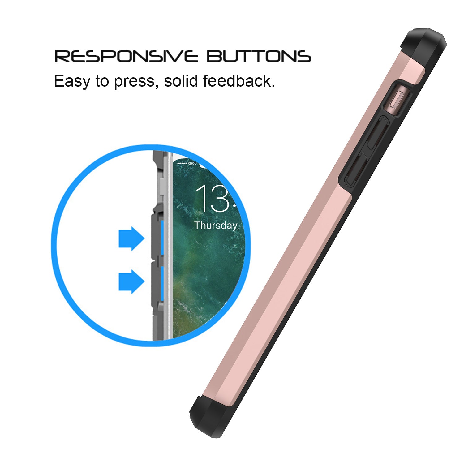 Luvvitt Ultra Armor Dual Layer Case for iPhone X / XS - Rose Gold