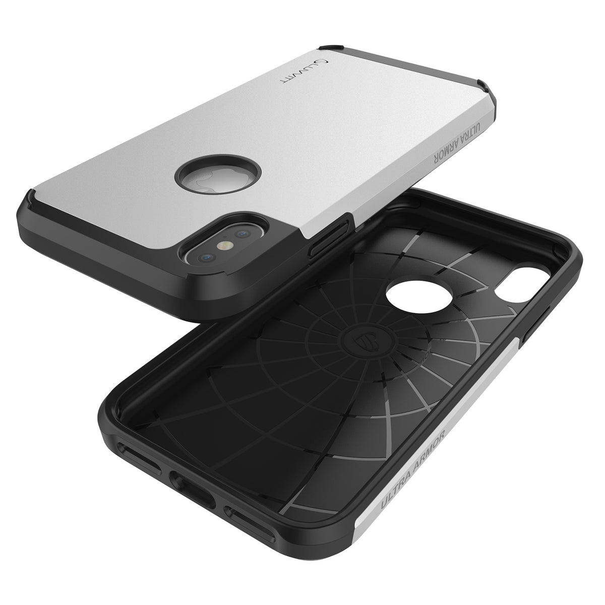 Luvvitt Ultra Armor Dual Layer Case for iPhone X / XS - Silver