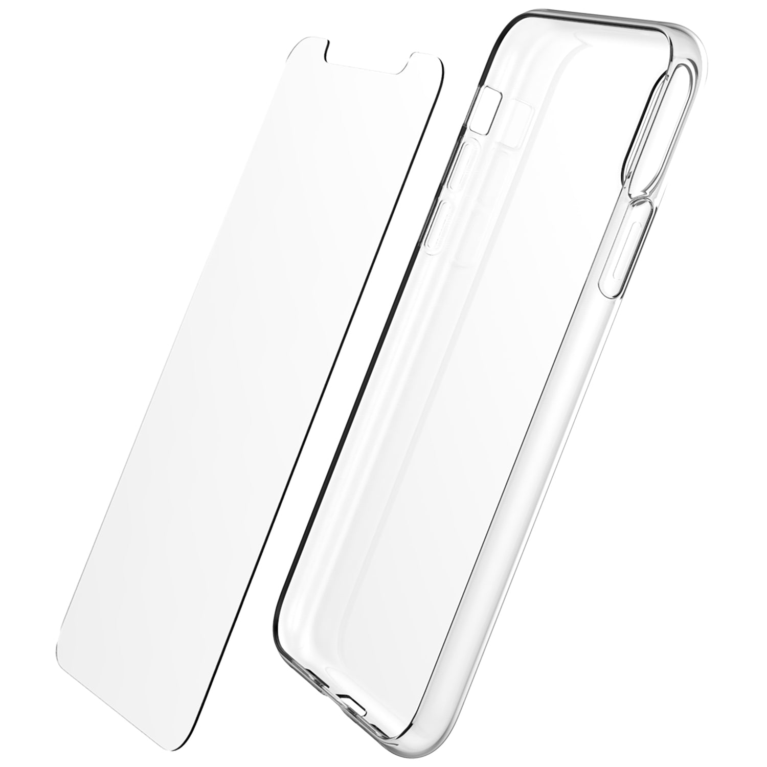 Luvvitt Clarity Case and Tempered Glass Screen Protector for iPhone X / XS - Bundle