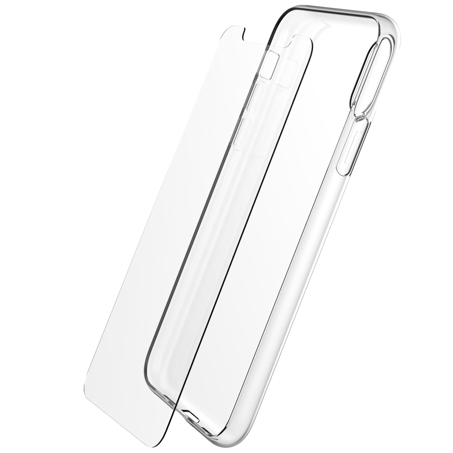 Luvvitt Clarity Case and Tempered Glass Screen Protector for iPhone X / XS - Bundle