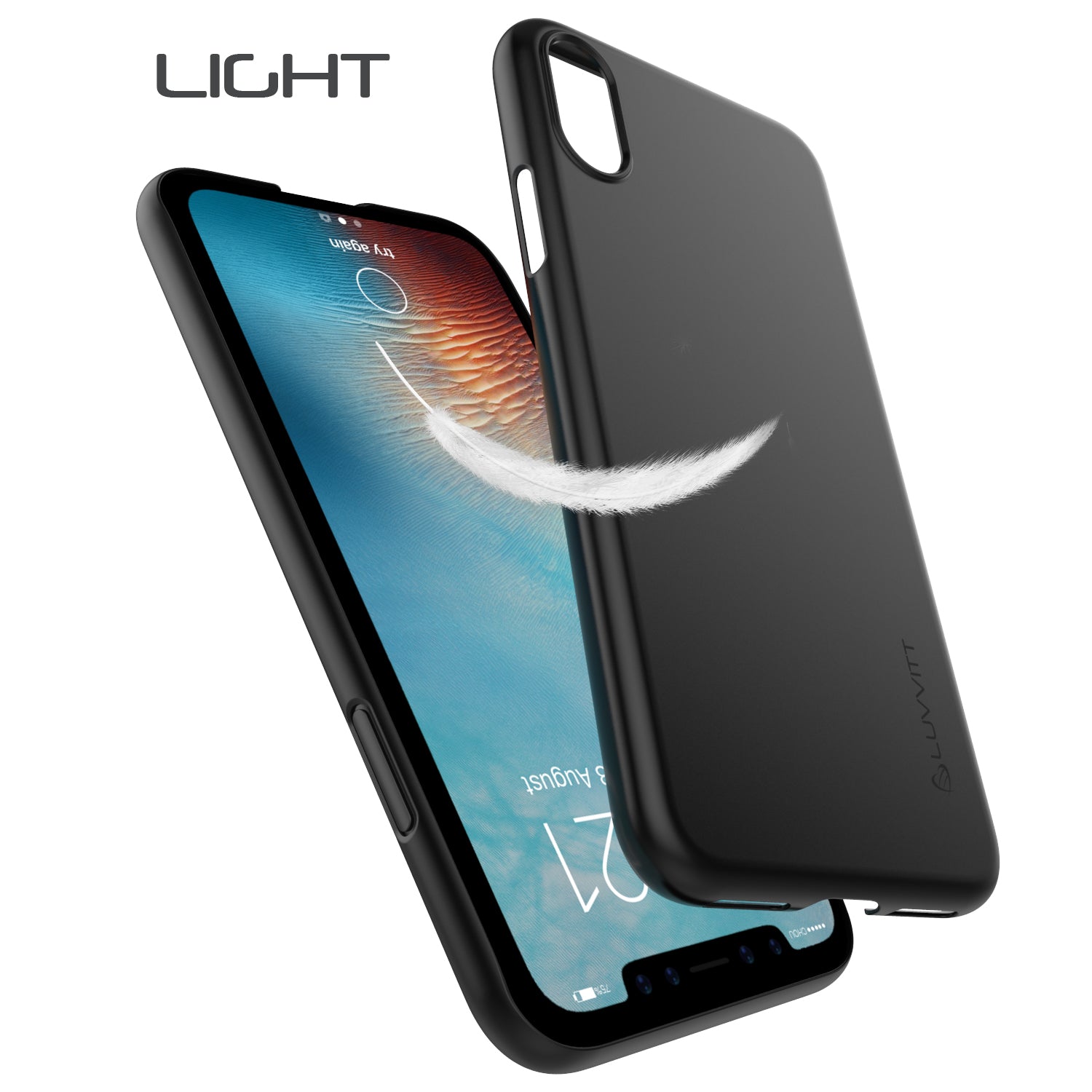 Luvvitt Svelte Slim Fit Hard Shell Case for iPhone XS / X - Black