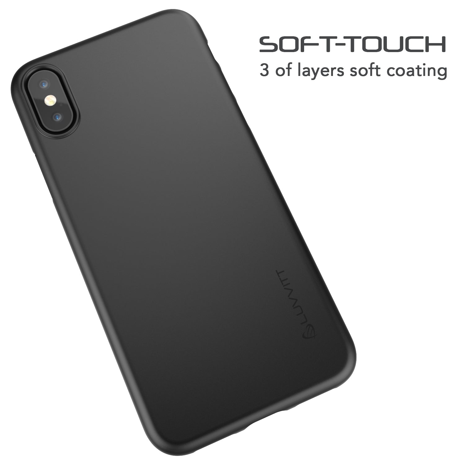Luvvitt Svelte Slim Fit Hard Shell Case for iPhone XS / X - Black