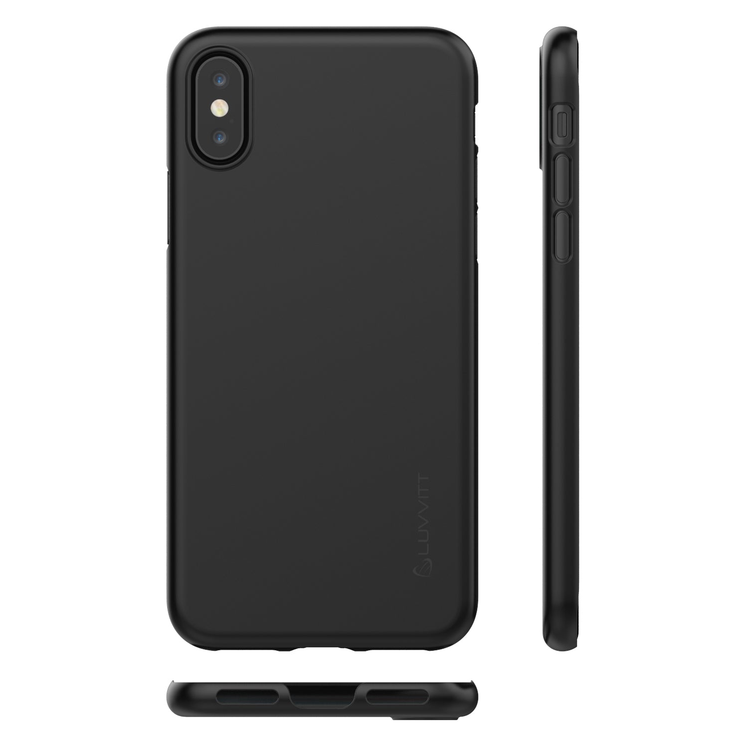 Luvvitt Svelte Slim Fit Hard Shell Case for iPhone XS / X - Black