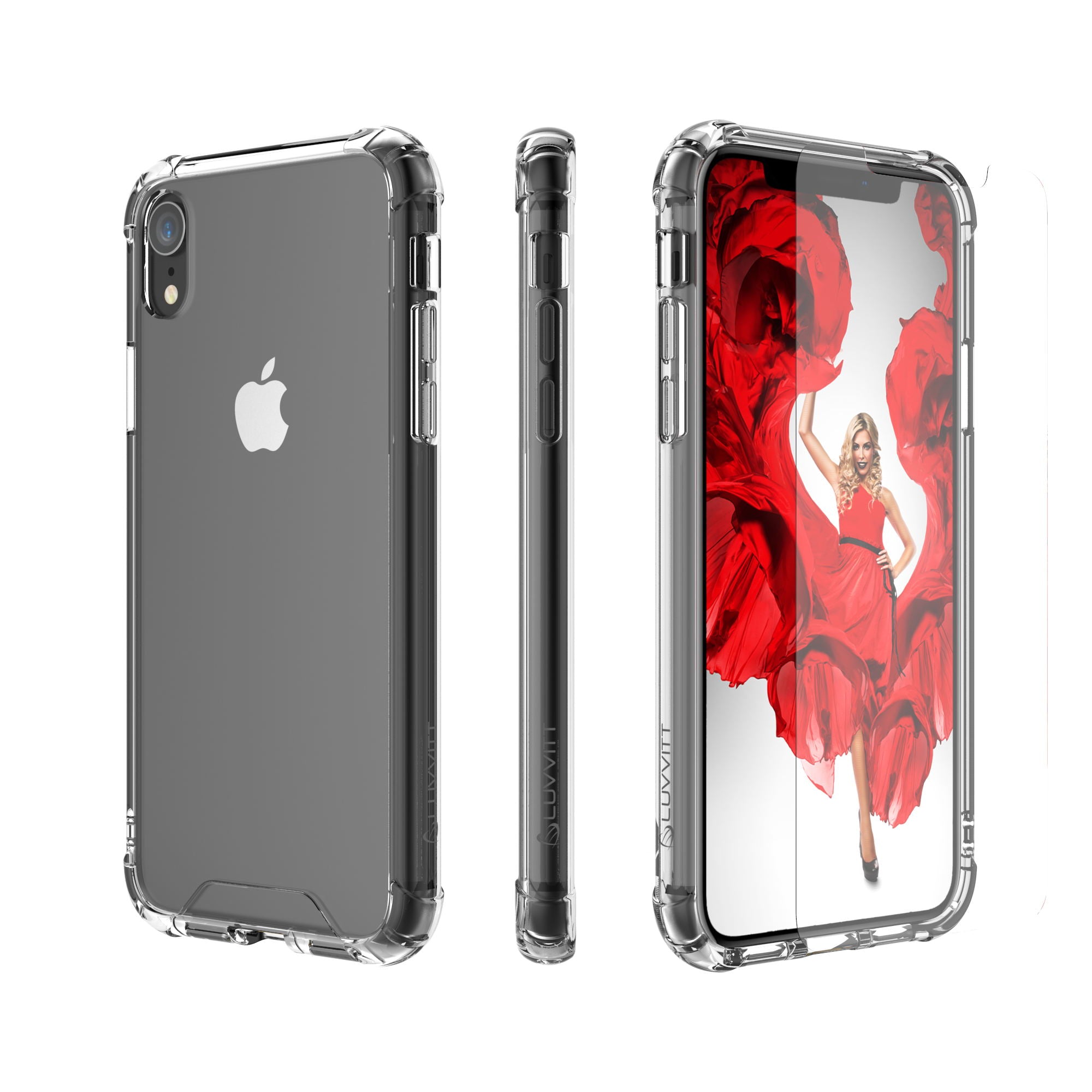 Luvvitt iPhone XS Max Case and Tempered Glass Set Clear View for 6.5 inch 2018