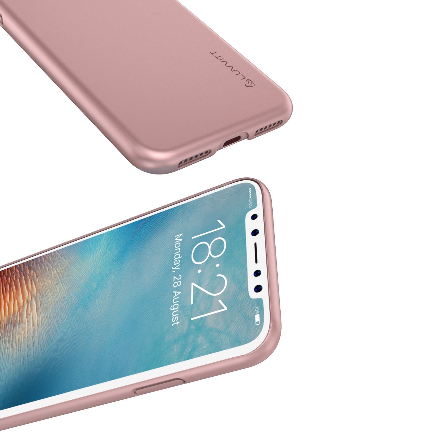 Luvvitt Svelte Slim Fit Hard Shell Case for iPhone XS / X - Rose Gold