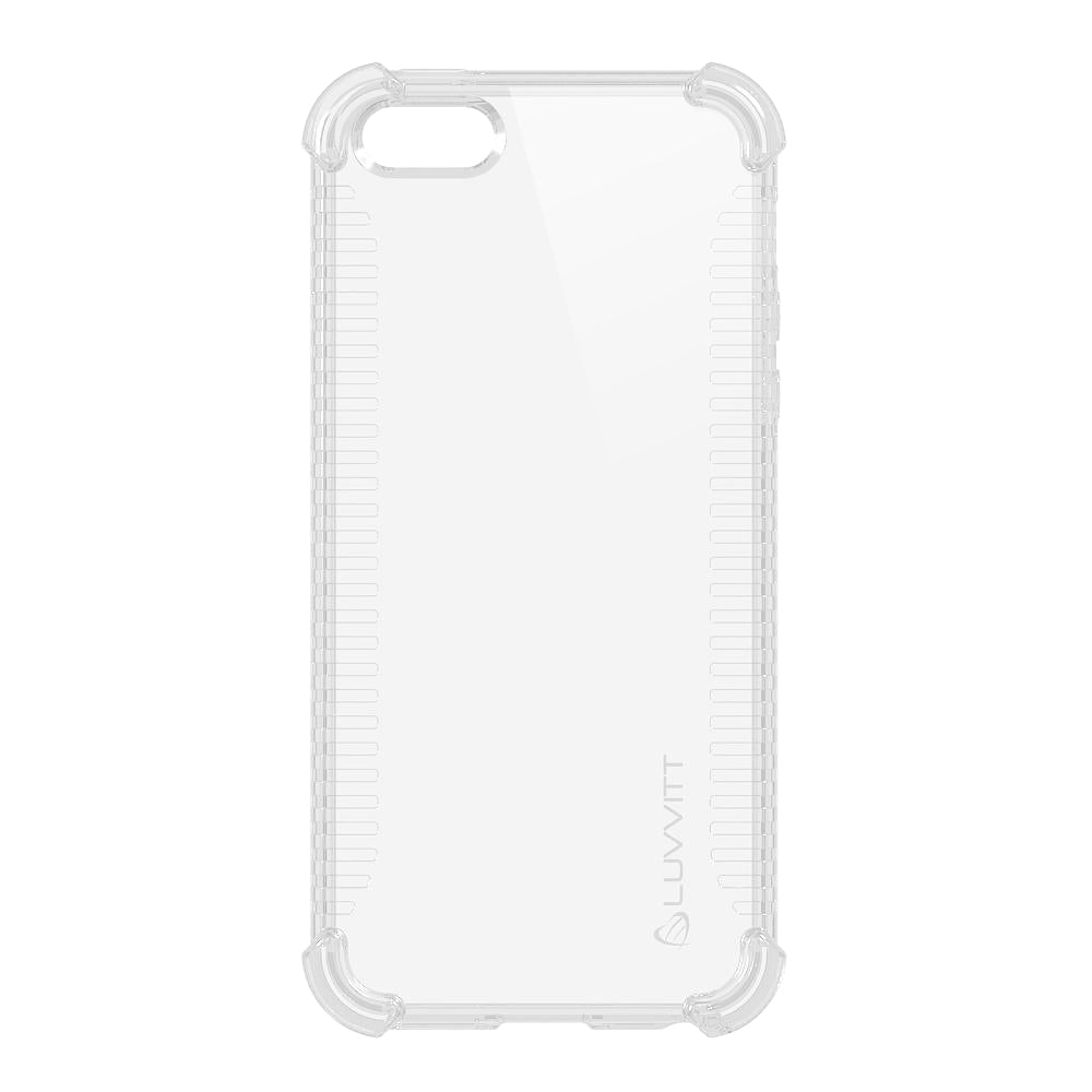 LUVVITT CLEAR GRIP iPhone SE Case Soft TPU Rubber Back Cover - Crystal Clear