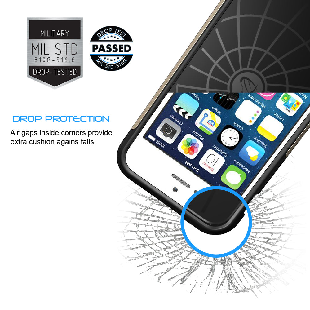 LUVVITT ULTRA ARMOR iPhone SE 2016 Case | Dual Layer Back Cover - Gold