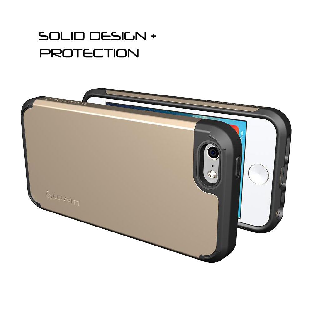 LUVVITT ULTRA ARMOR iPhone SE 2016 Case | Dual Layer Back Cover - Gold