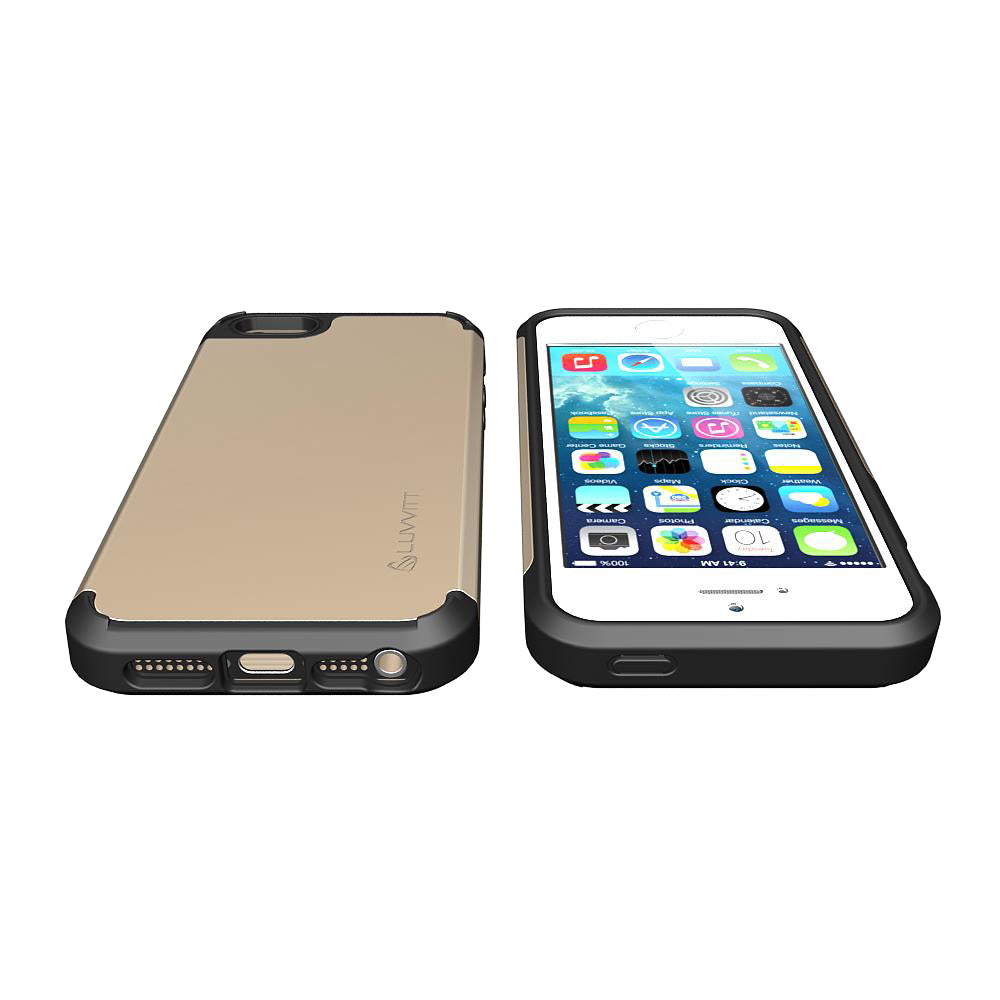LUVVITT ULTRA ARMOR iPhone SE 2016 Case | Dual Layer Back Cover - Gold