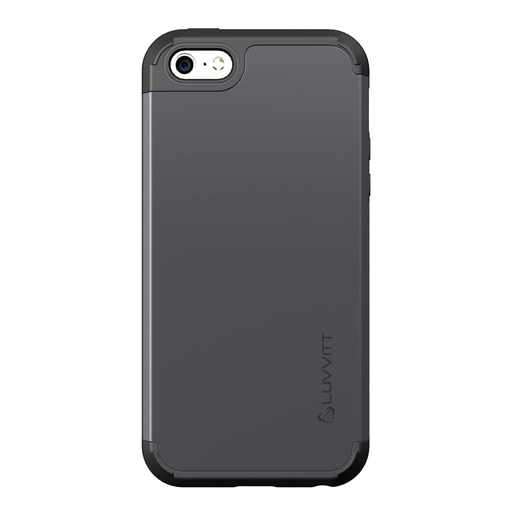 LUVVITT ULTRA ARMOR iPhone SE 2016 Case | Dual Layer Back Cover - Gunmetal