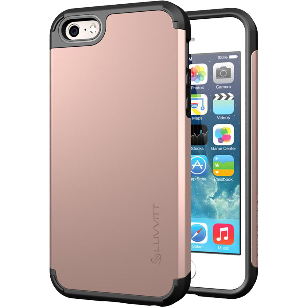 LUVVITT ULTRA ARMOR iPhone SE 2016 Case | Dual Layer Back Cover - Rose Gold