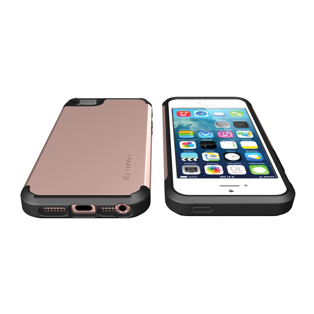 LUVVITT ULTRA ARMOR iPhone SE 2016 Case | Dual Layer Back Cover - Rose Gold