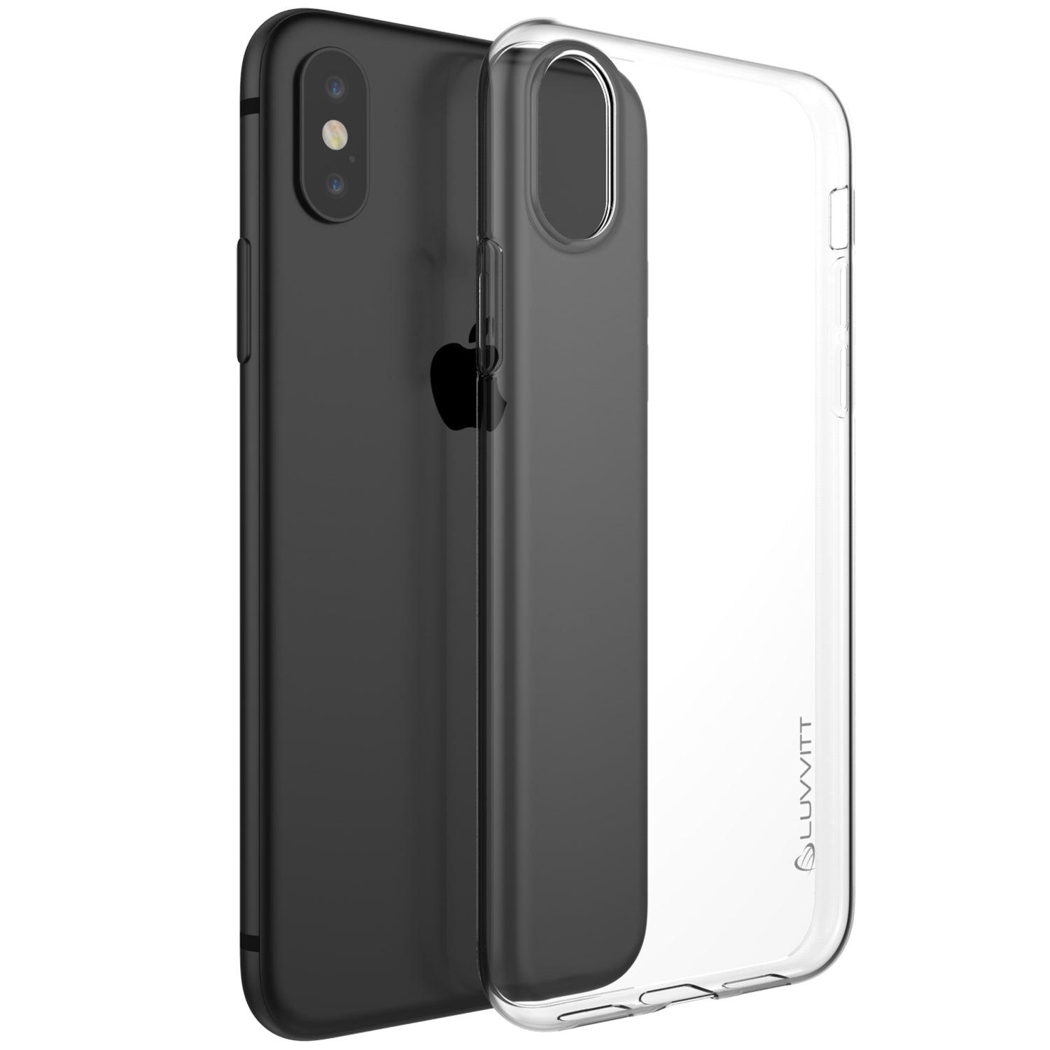 Luvvitt Clarity Case for iPhone XS / X Slim Flexible TPU Rubber - 4 Pack Bundle