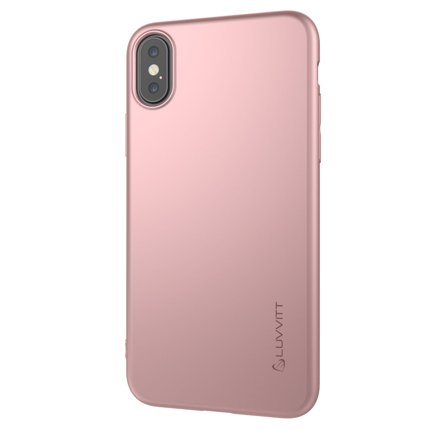Luvvitt Ultra Slim Case for iPhone X Flexible Soft Feel TPU Cover - Rose Gold