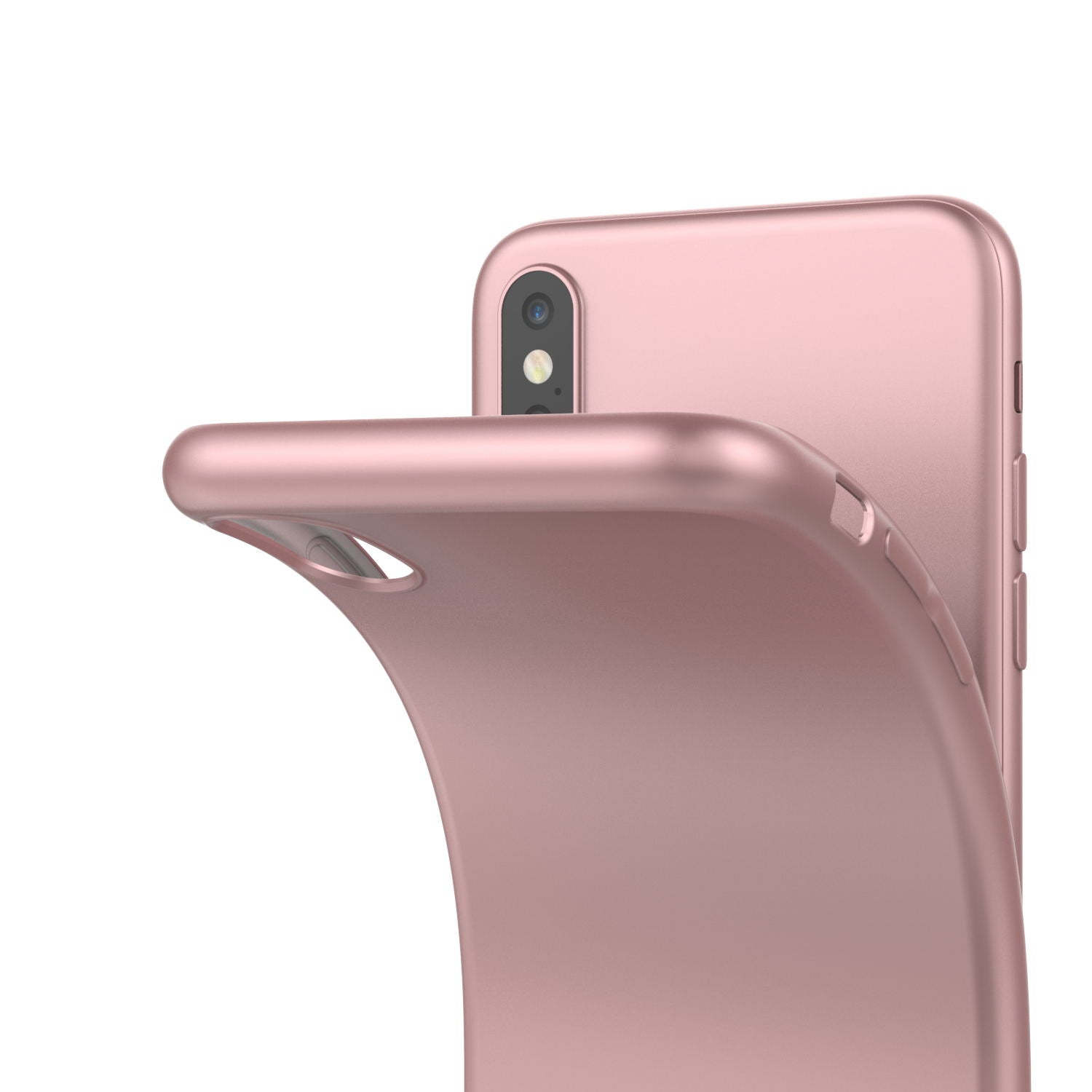 Luvvitt Ultra Slim Case for iPhone X Flexible Soft Feel TPU Cover - Rose Gold