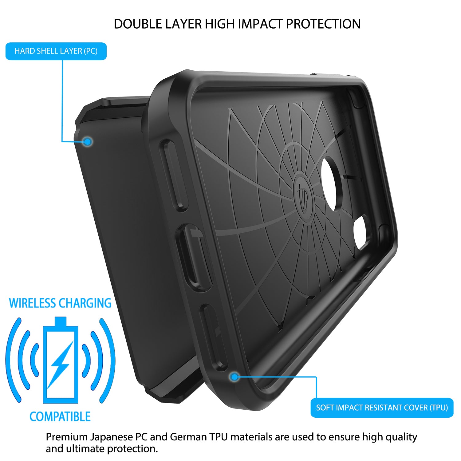 Luvvitt Ultra Armor Dual Layer Case for iPhone X / XS - Black