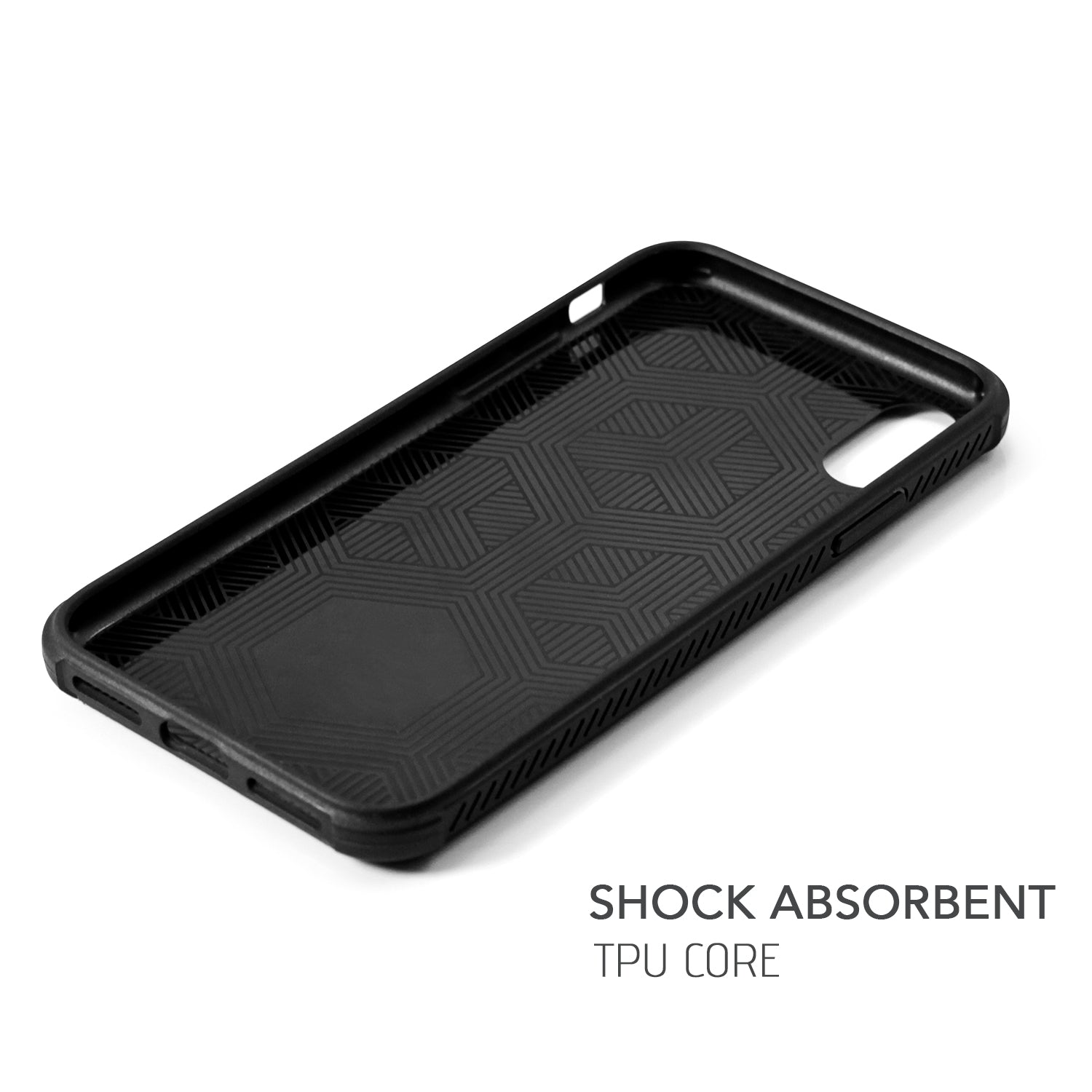 Luvvitt Gabbana Wallet Case with Fabric for iPhone XS / X - Black / Carbon Fiber
