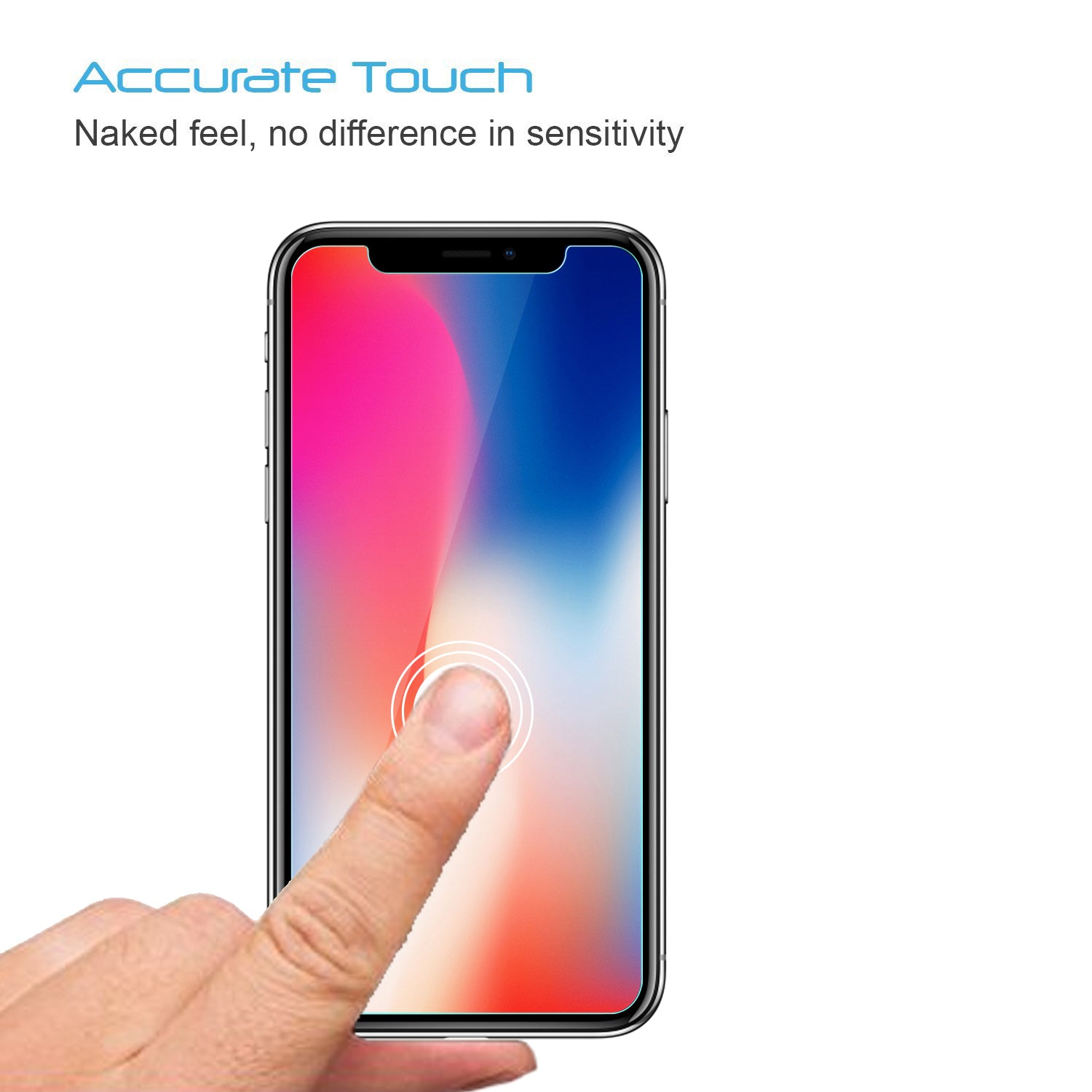 Luvvitt 2 Pack Tempered Glass Screen Protector  for iPhone XS / X Crystal Clear