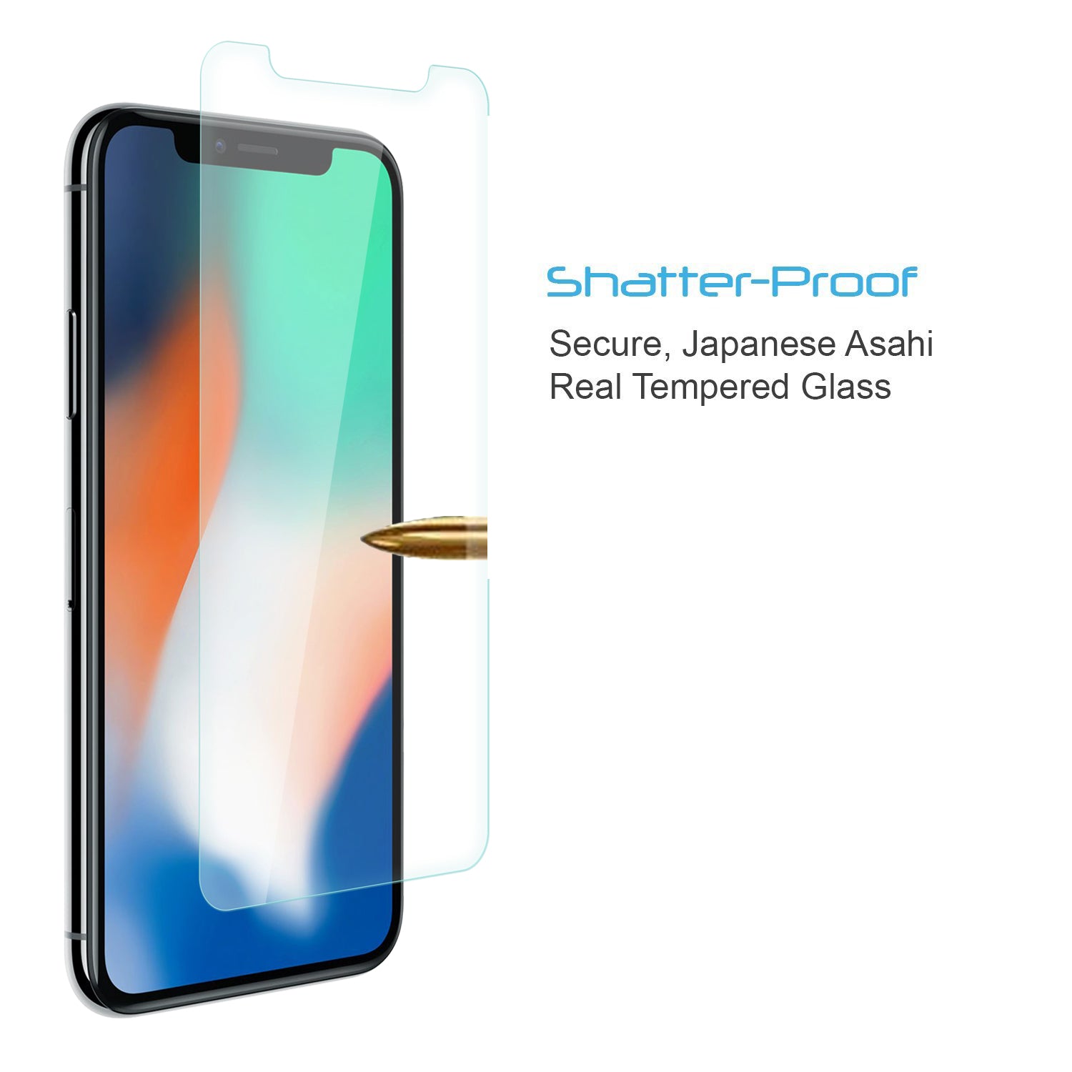 Luvvitt 2 Pack Tempered Glass Screen Protector  for iPhone XS / X Crystal Clear