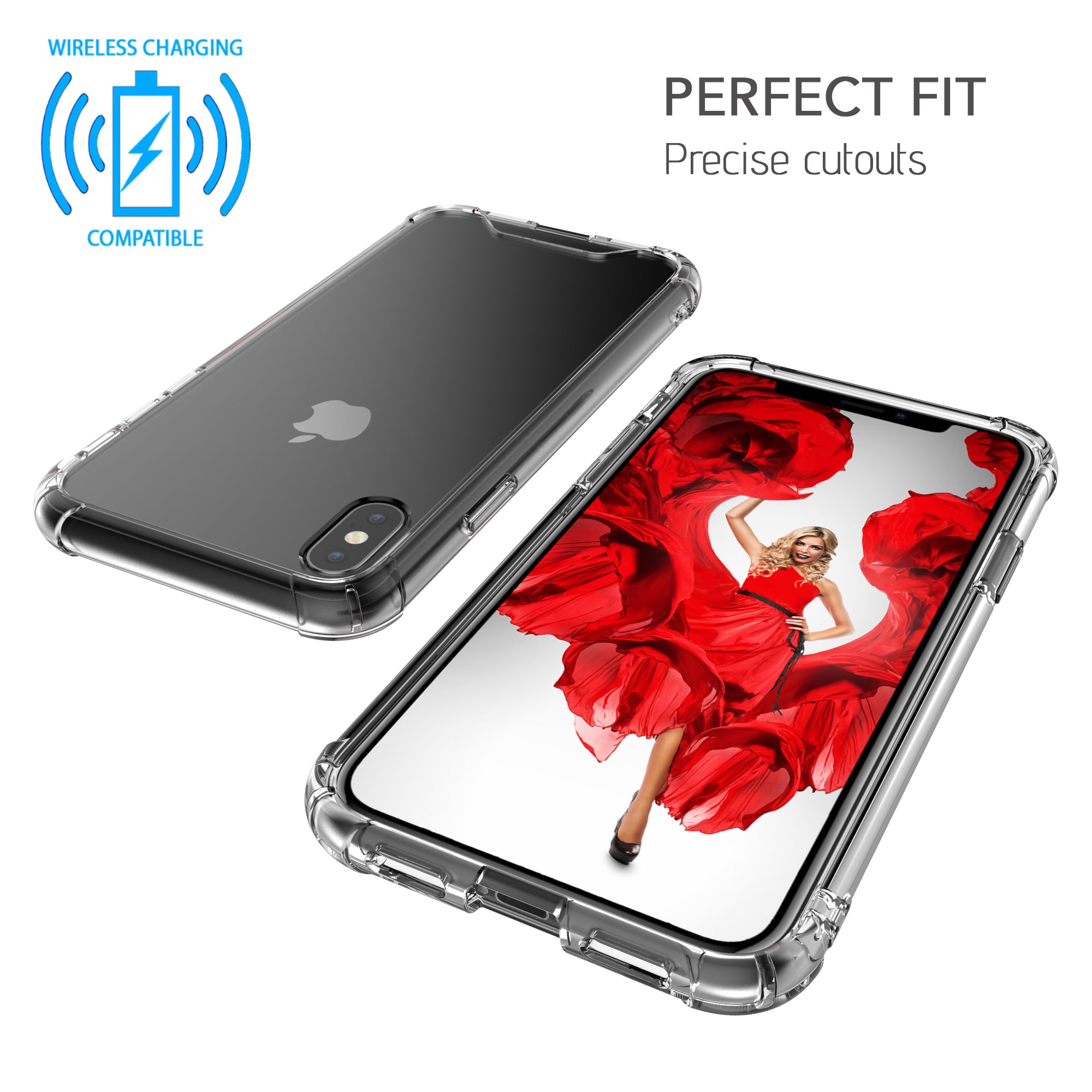 Luvvitt Crystal View Case and Tempered Glass  Set for iPhone XR - 6.1 inch 2018