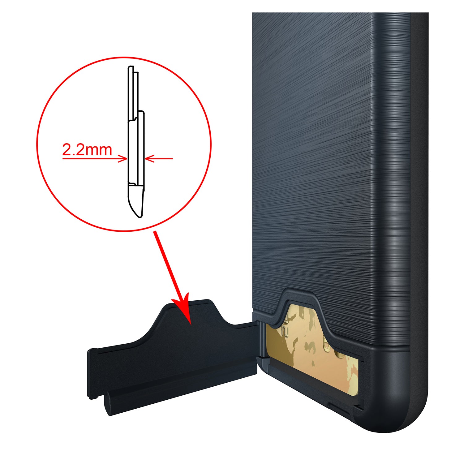 LUVVITT ARMOR WALLET Card Slot Case with Kickstand for LG G6 - Royal Blue