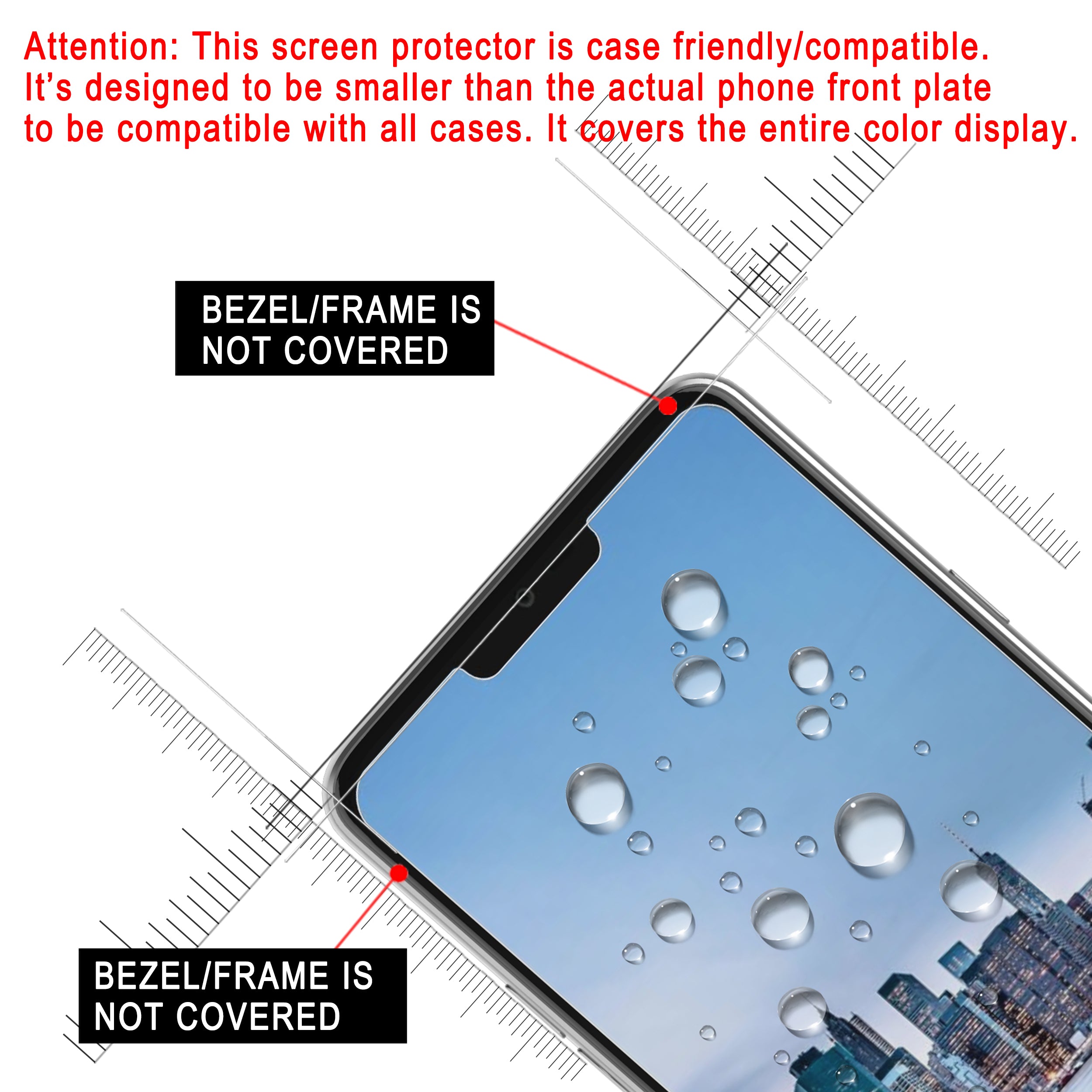 LUVVITT TEMPERED GLASS Screen Protector for LG G7 ThinQ Case Friendly - 2 Pack