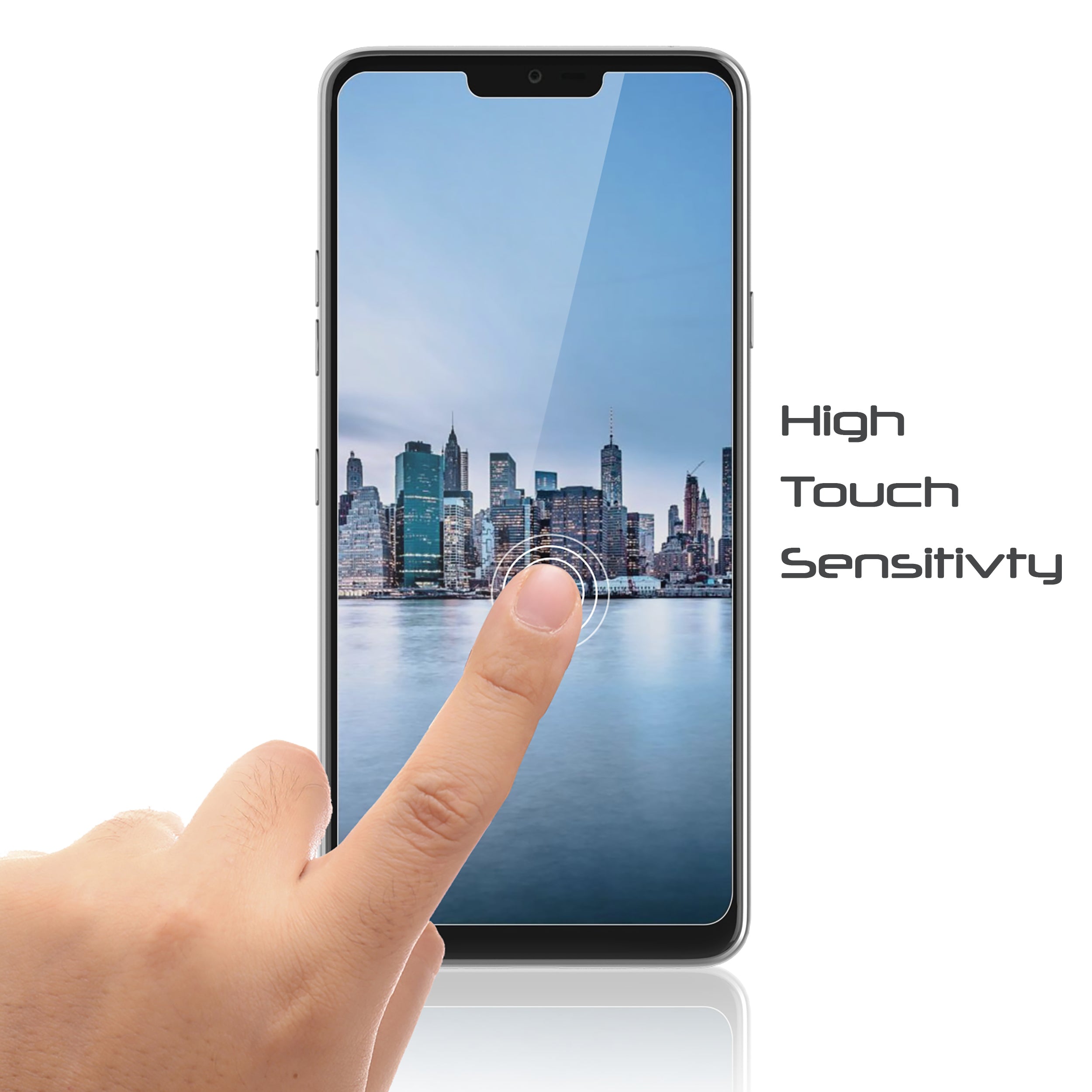 LUVVITT TEMPERED GLASS Screen Protector for LG G7 ThinQ Case Friendly - 2 Pack
