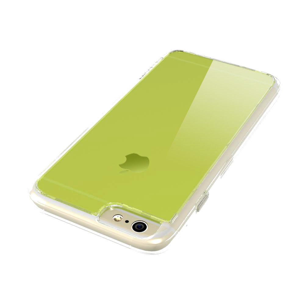 LUVVITT CLEARVIEW Case for iPhone 6S / 6 | Hybrid Back Cover - Neon Lime