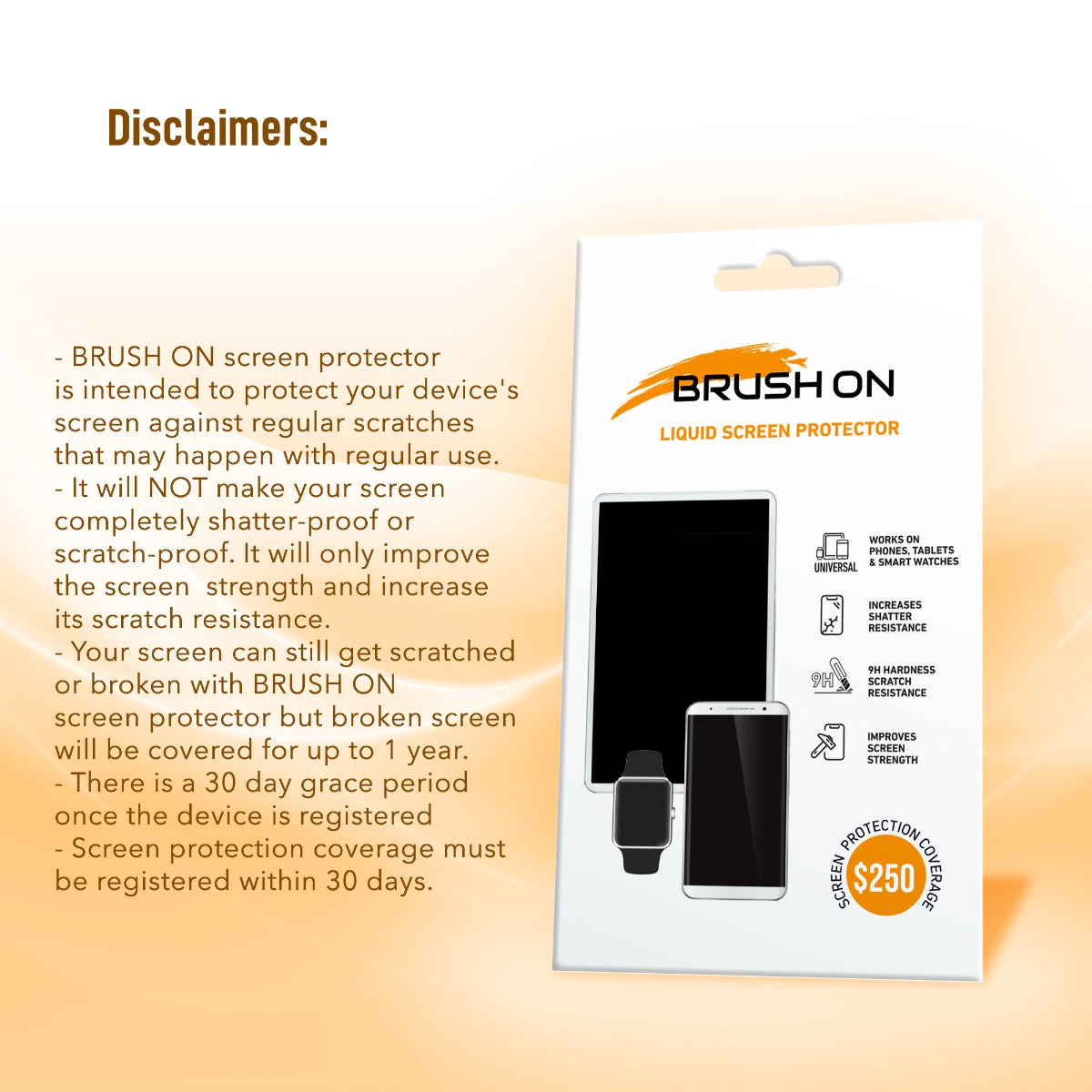 BRUSH ON Liquid Glass Screen Protector with $250 Coverage for All Devices