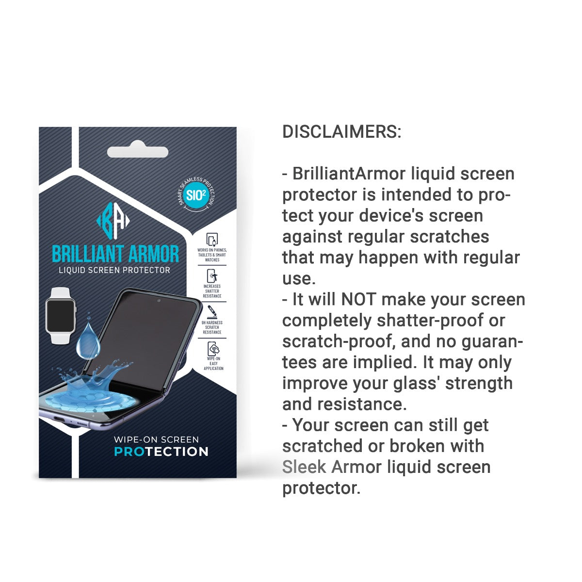 BRILLIANT ARMOR Liquid Screen Protector for All Phones Tablets and Smart Watches
