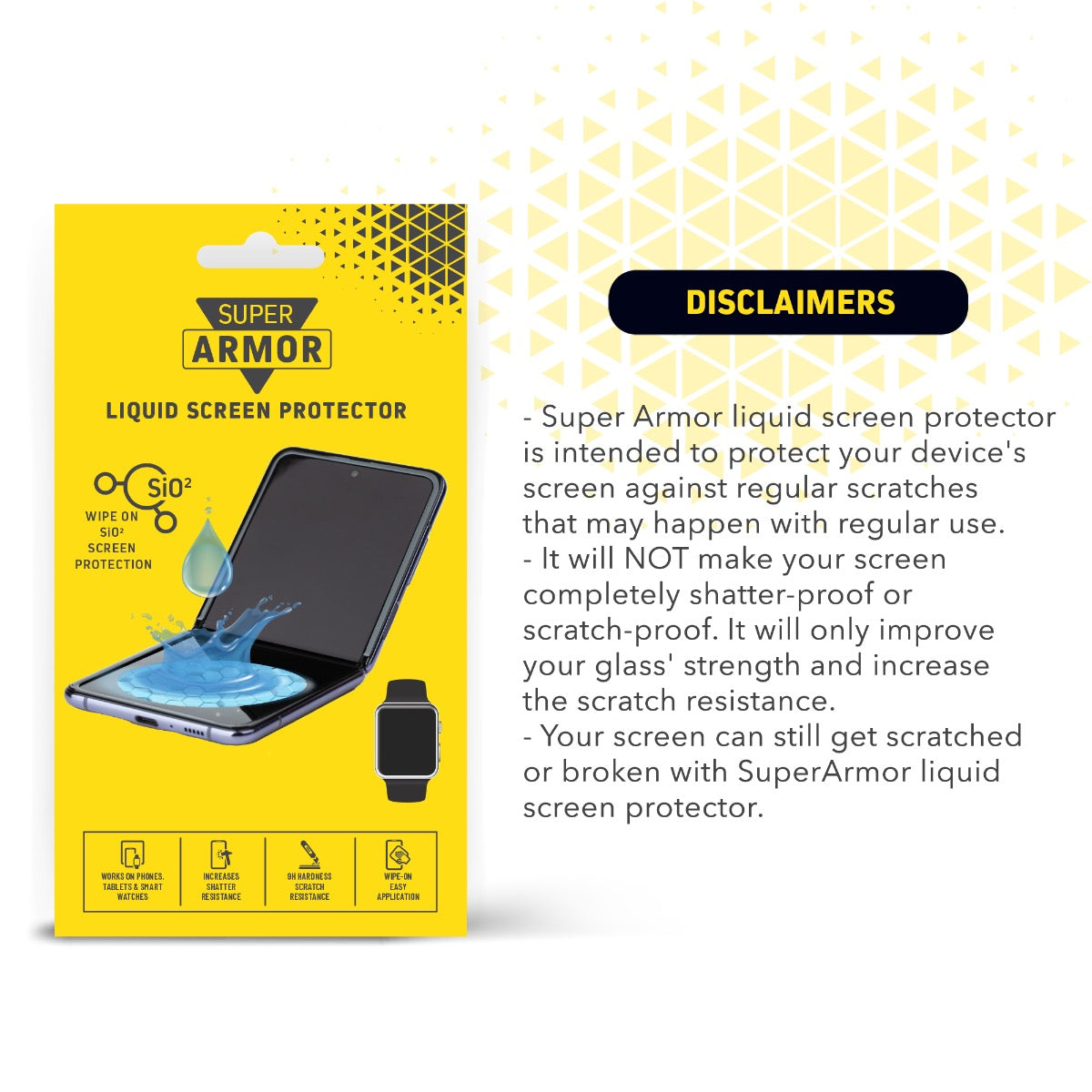 SUPER ARMOR Liquid Screen Protector for All Phones Tablets and Smart Watches