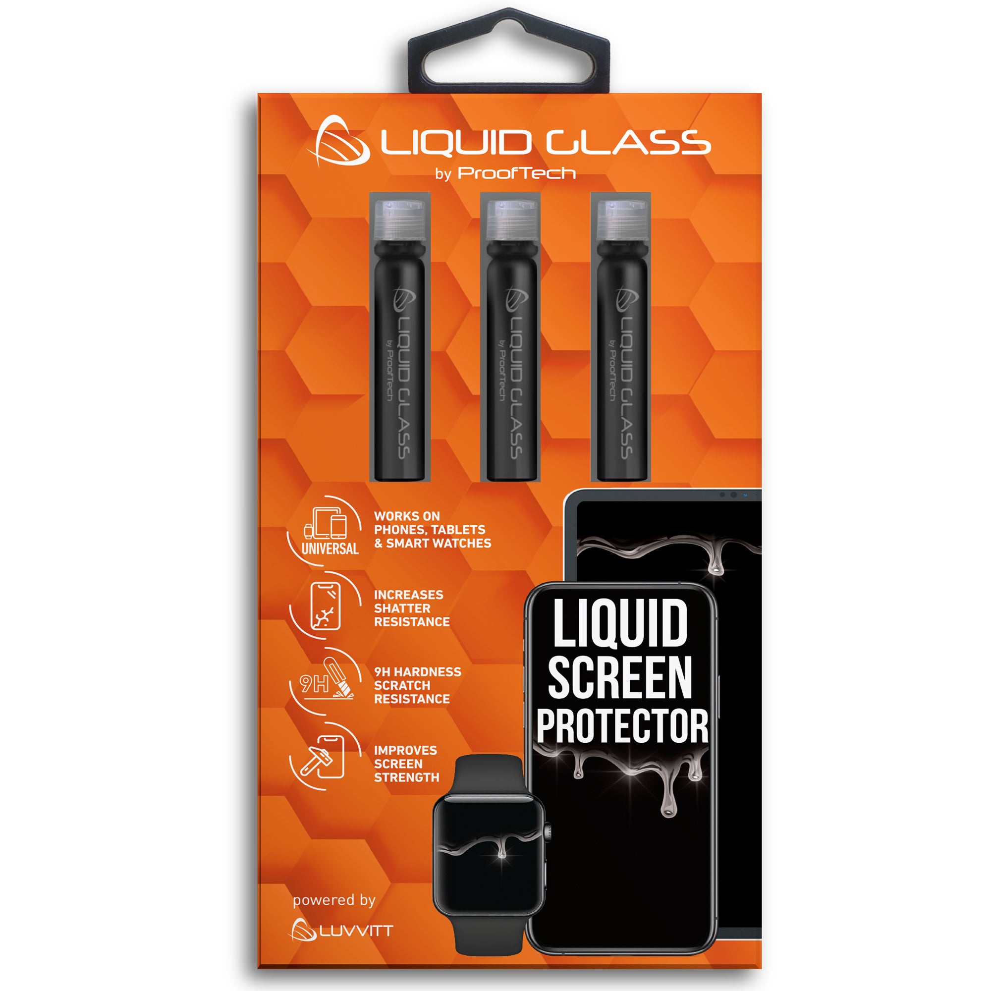 Liquid Glass Screen Protector Universal for All Phones Tablets Watches -3Pk