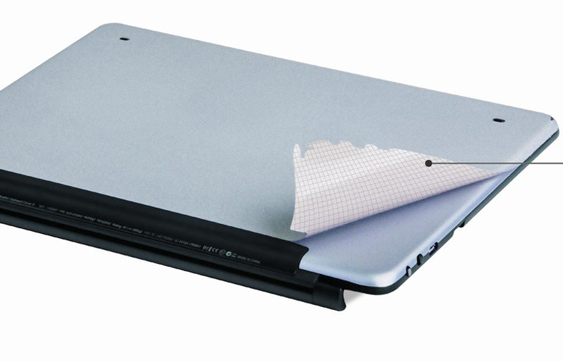 LUVVITT SILVERBACK (TM) Protective Back Skin for iPad Air Logitech Ultrathin Keyboard Cover (920-005519) -Silver