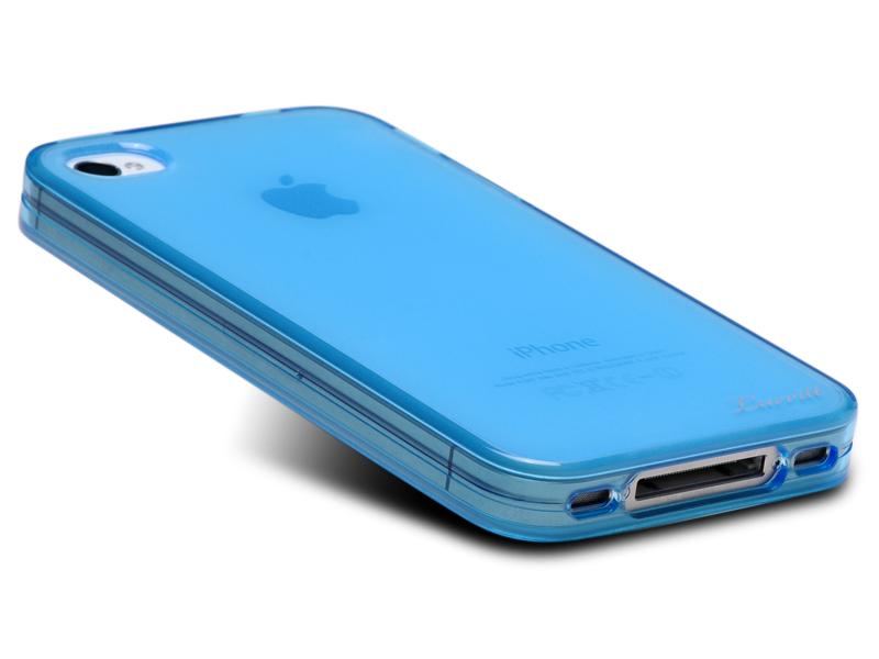 LUVVITT ICE Thermoplastic Soft Case for iPhone 4 & 4S - Transparent Blue