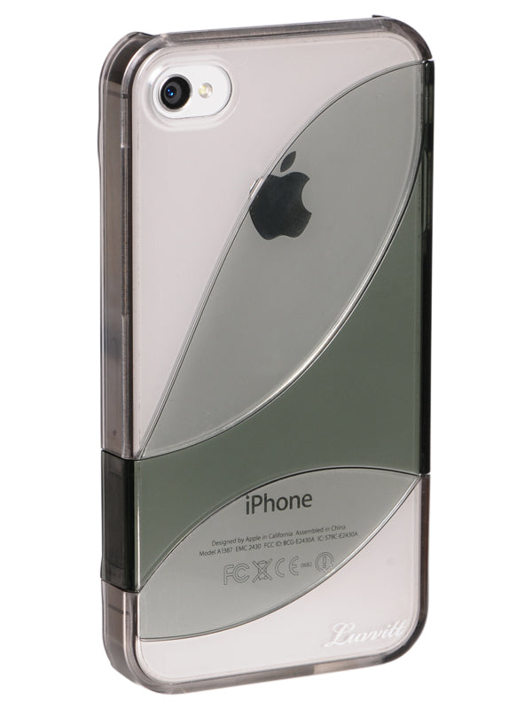 LUVVITT LEAF Case for iPhone 4 & 4S - Gray/Black