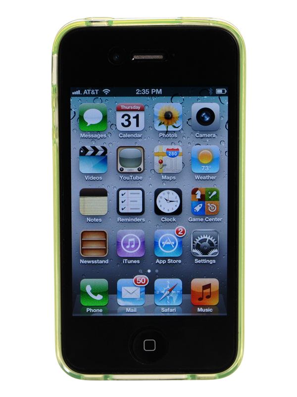 LUVVITT ICE Thermoplastic Soft Case for iPhone 4 & 4S - Transparent Lite Green