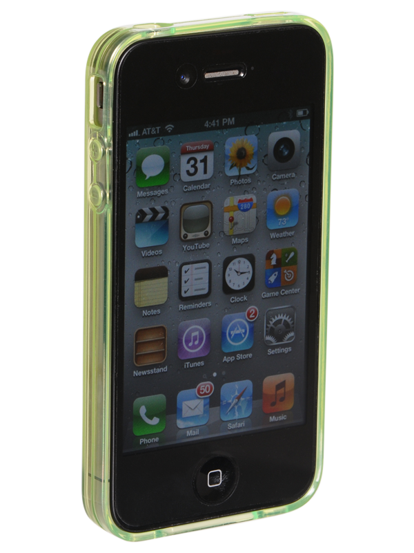 LUVVITT ICE Thermoplastic Soft Case for iPhone 4 & 4S - Transparent Lite Green