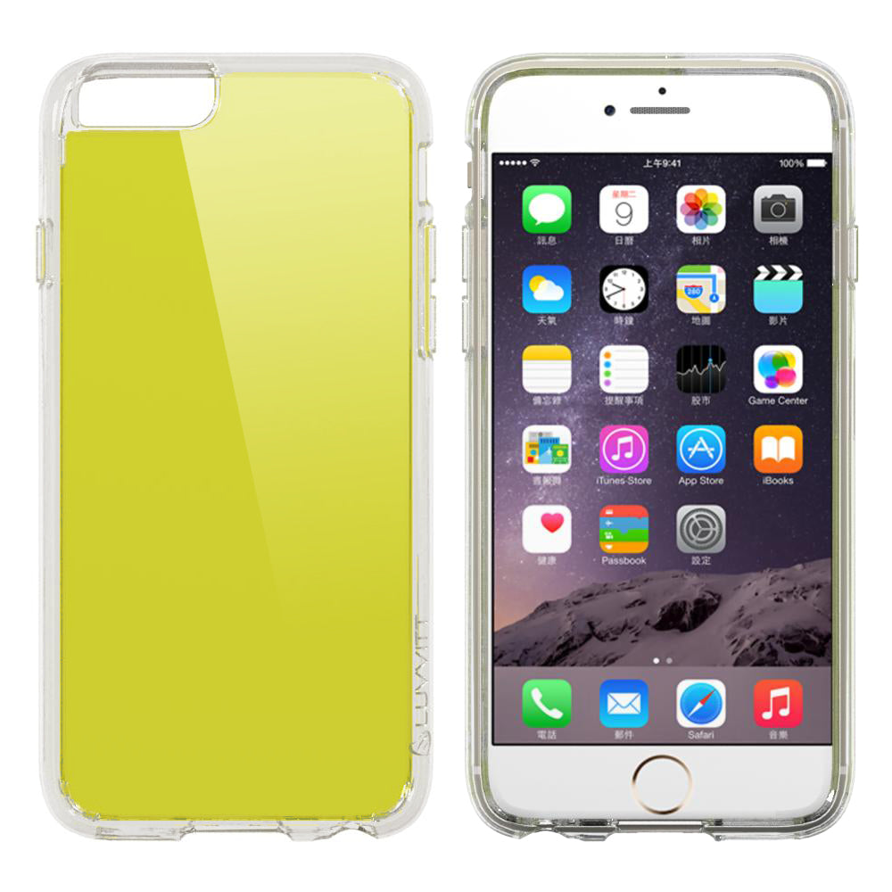LUVVITT CLEARVIEW Case for iPhone 6S / 6 | Hybrid Back Cover - Neon Lime